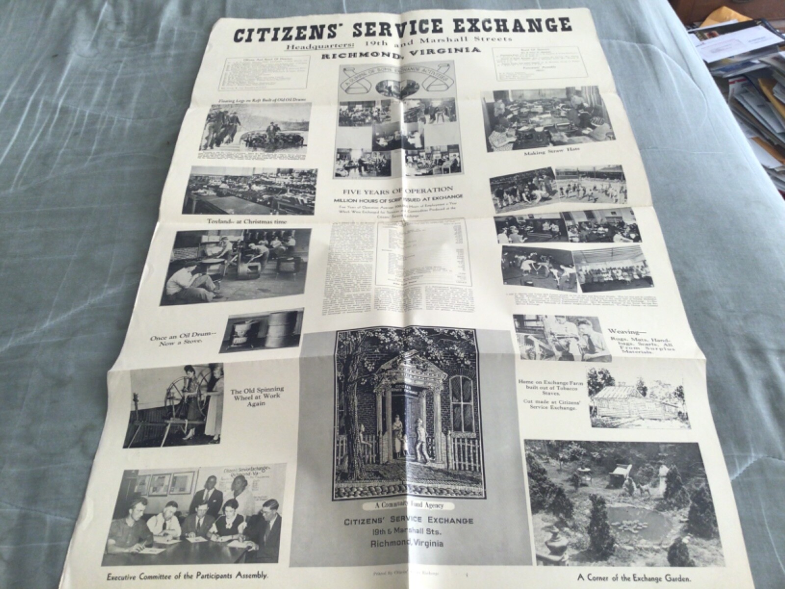 Depression-era Citizens' Service Exchange Report Richmond Virginia 1933-38