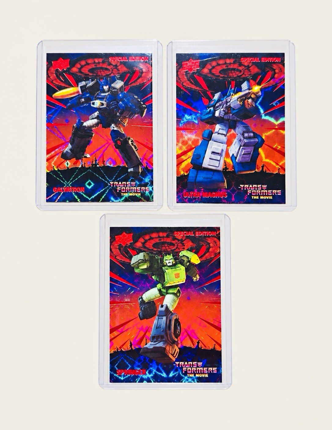 Upper Deck Transformers The Movie 40th Anniv Special Ed #2 #5 #10