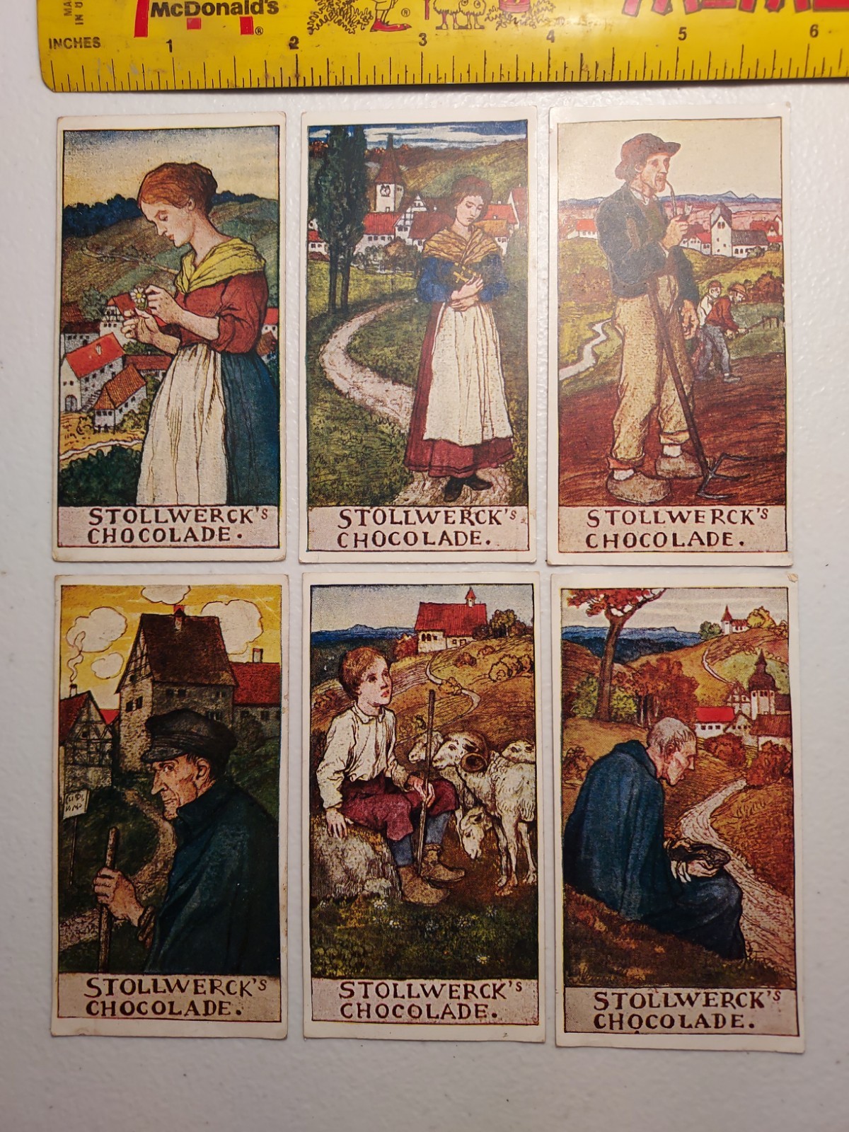 1899 German Stollwerck Chocolade From the Country Set of 6 Cards Group 125