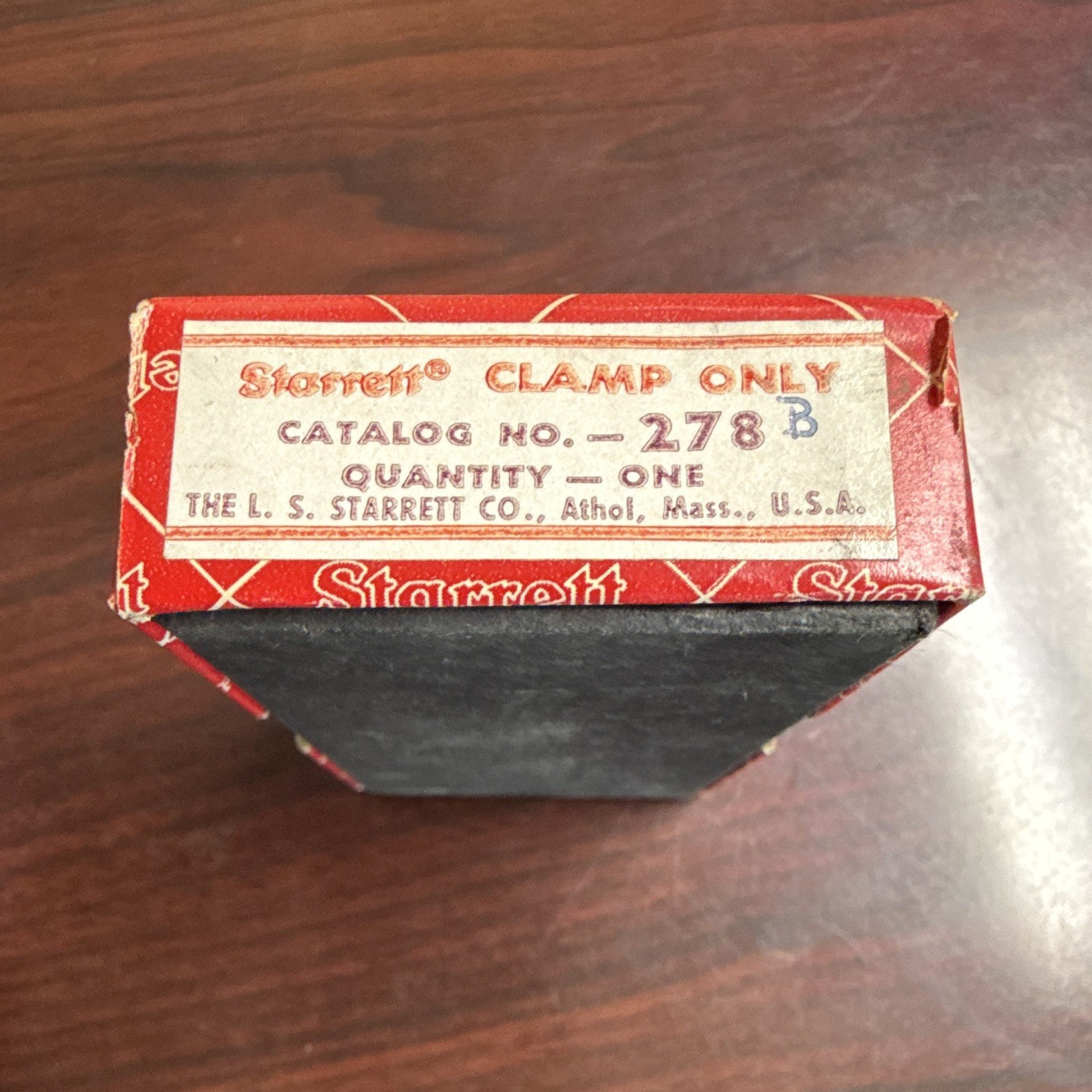 Starrett Clamp Only Tool Accessory Catalog No. 278B Athol Mass USA