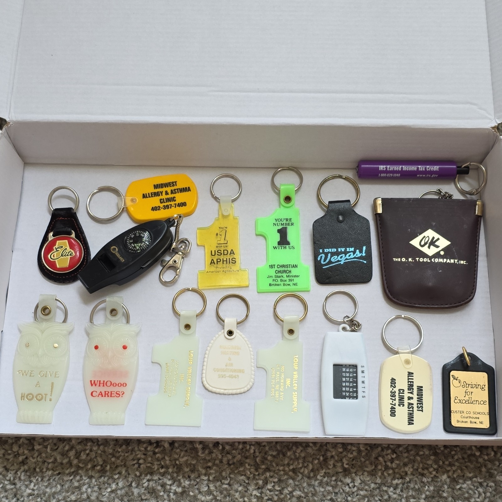 OK Tool Co Midwest Allergy USDA APHIS Multicolor Advertising Keychain Lot