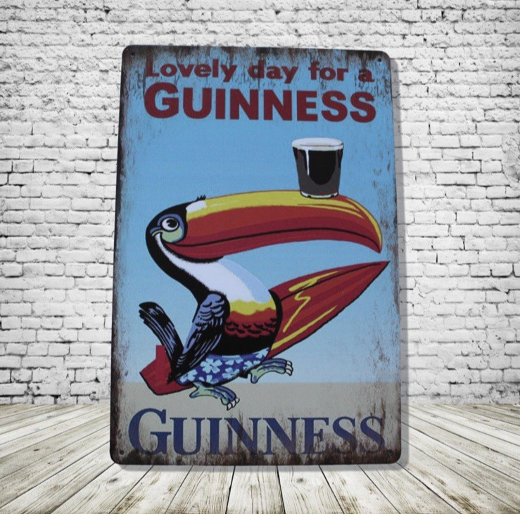 Guinness Beer Vintage Style Tin Metal Bar Sign Poster Man Cave Collectible New