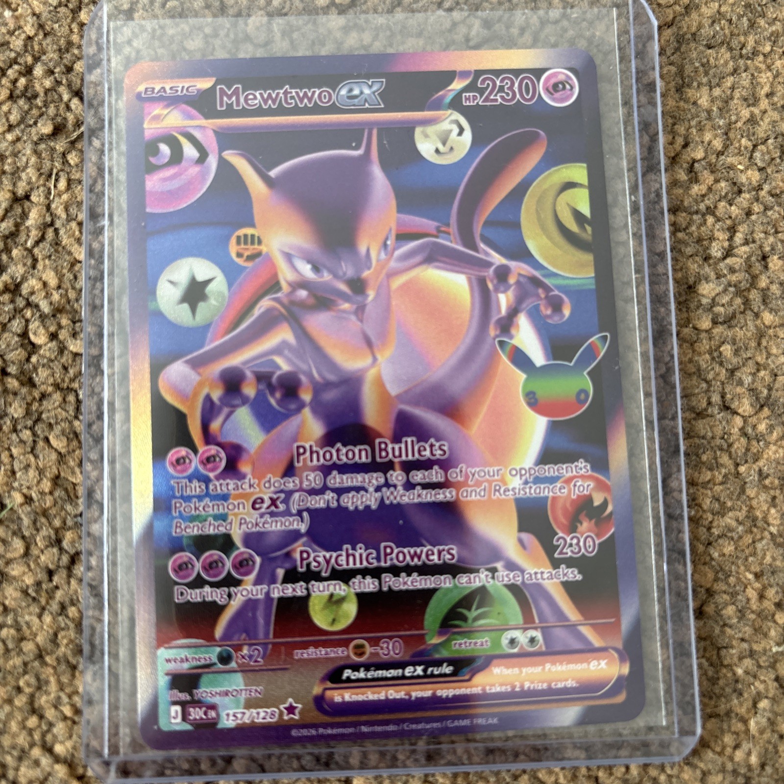 Mewtwo ex 157/128 30th Anniversary Collection FUR Holo EX English