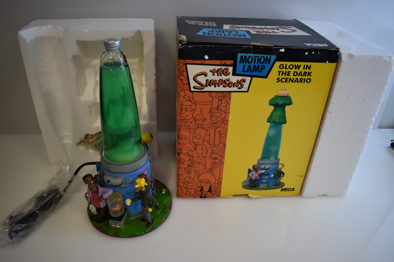 2003 NECA Simpsons Motion Lava Lamp Homer Lenny Carl Blinky Used Tested Working