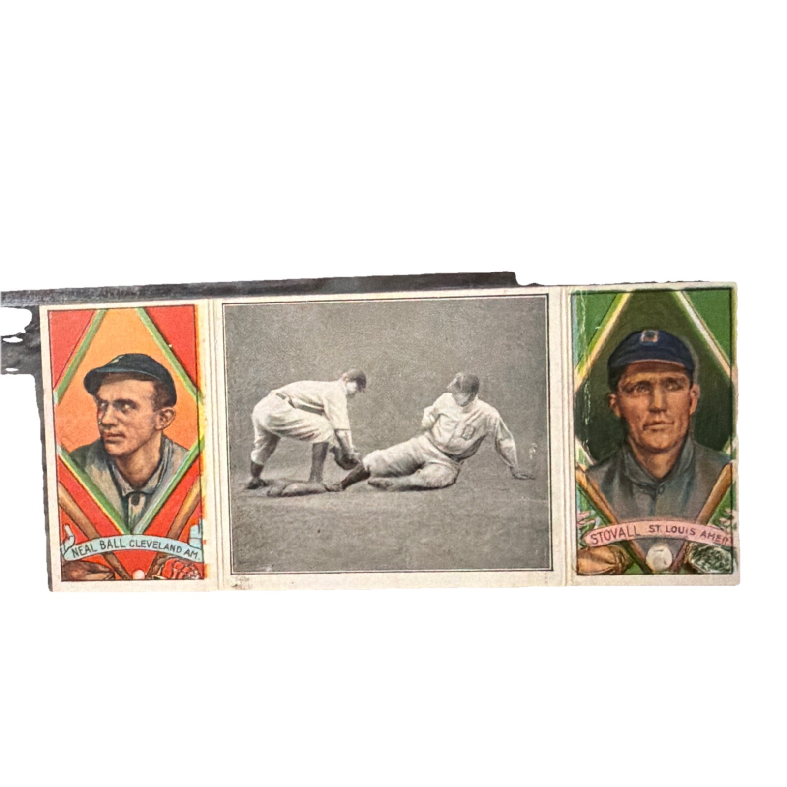 1912 t202 Hassan Close at First Stovall Ball Card vg