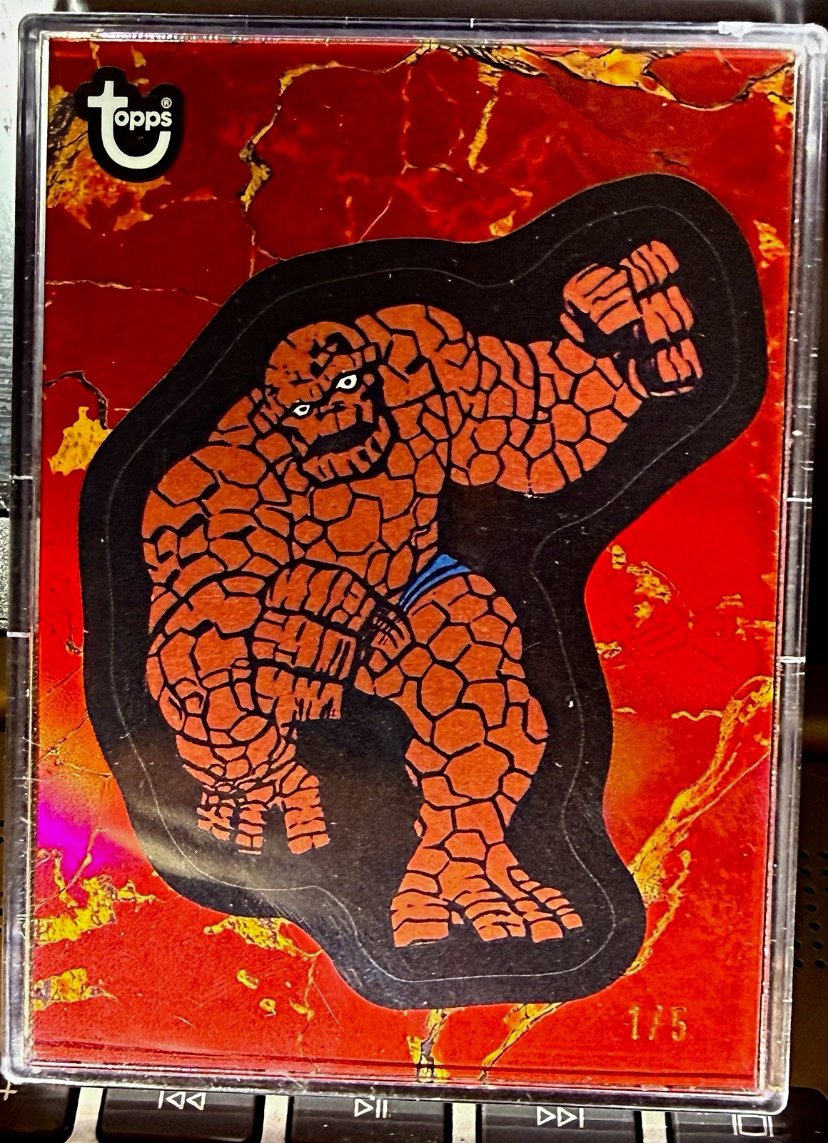 2025 Topps Marvel ComicBook Heroes#24 The Thing Serial # 1/5 red parallel. ALPHA