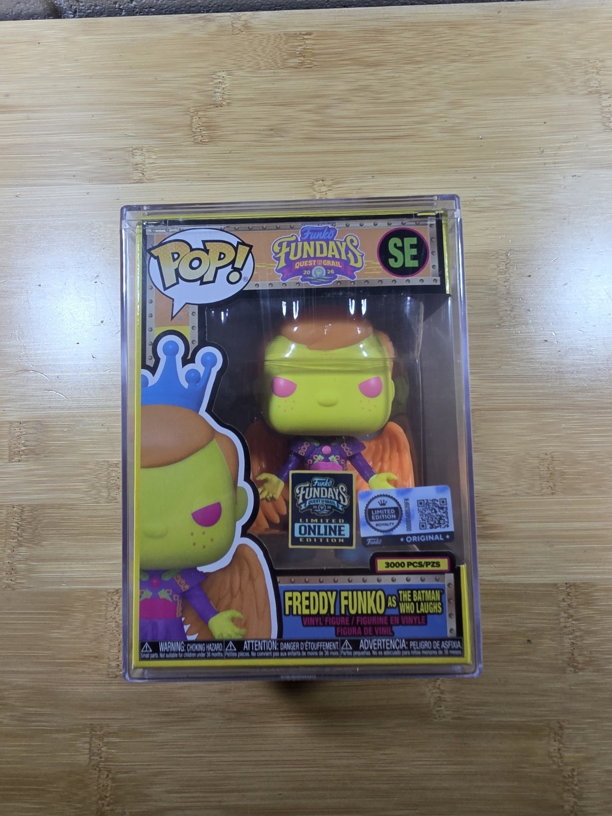Funko POP SE Freddy as The Batman Who Laughs Black light LE 3000 + Hard Stack 