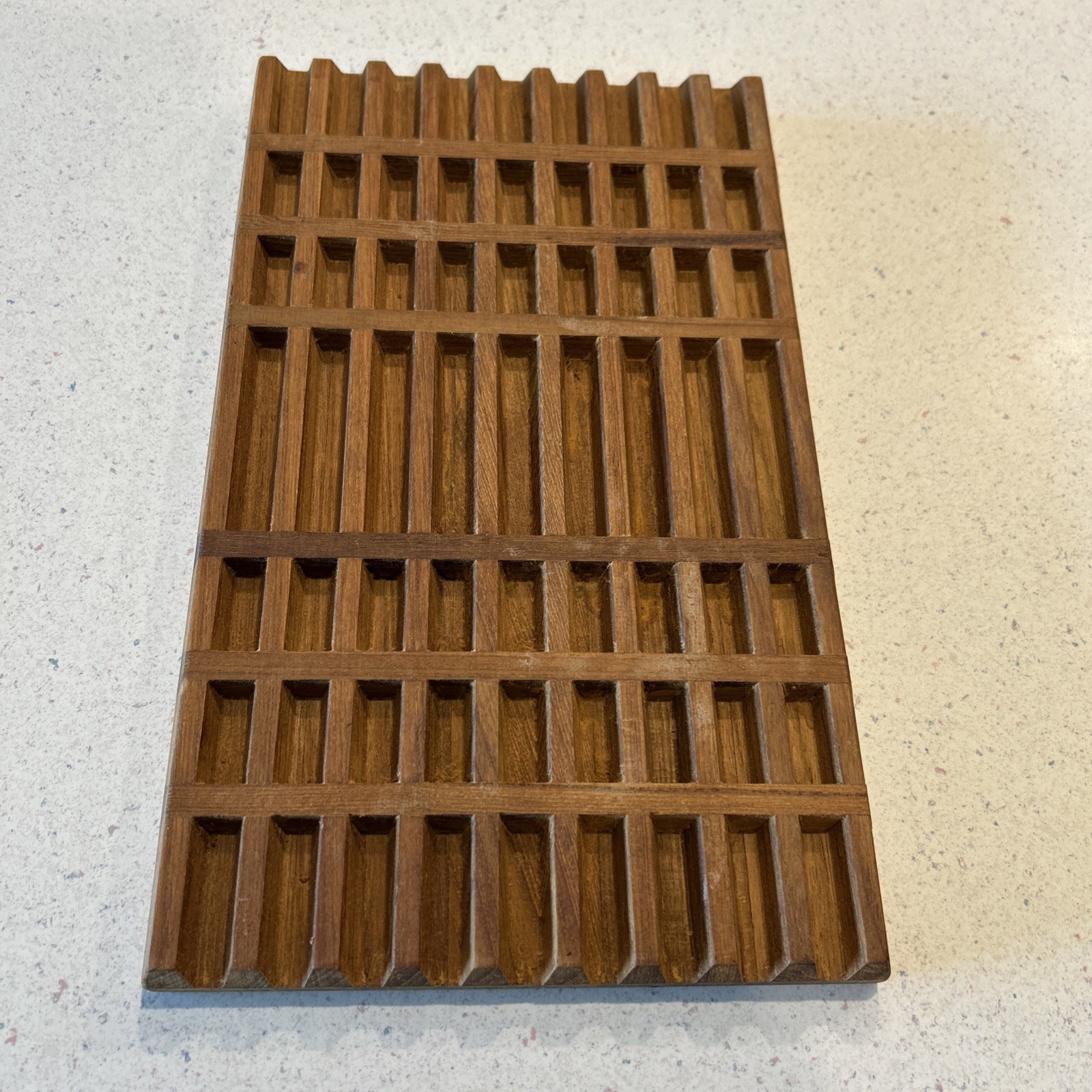 Vintage Teak Wood DANSK Lattice Trivet MCM Solid Teak Kitchenware Beautiful