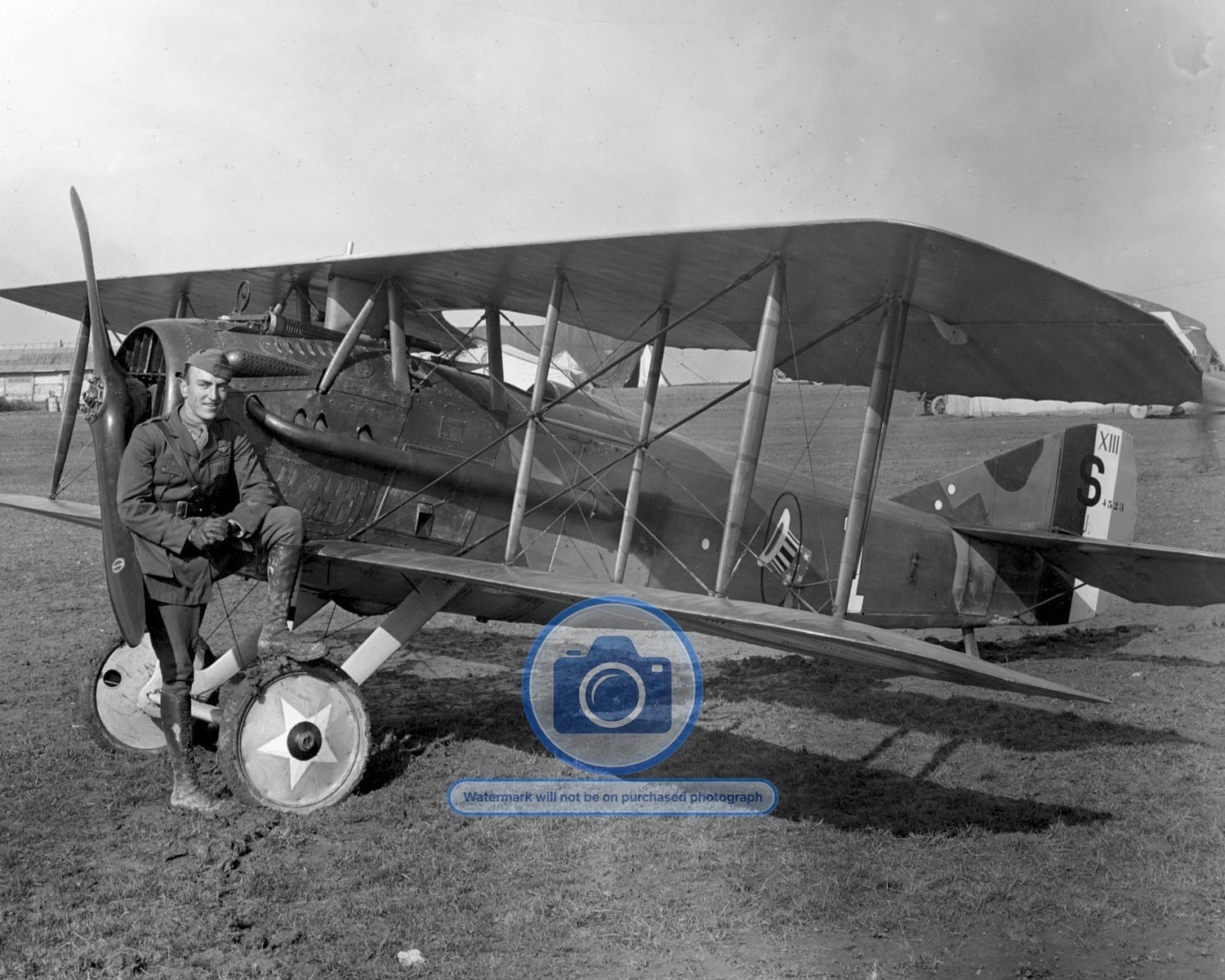 94TH AERO SQUADRON SPAD XIII FIGHTER PLANE CAPT 8X10 PHOTO