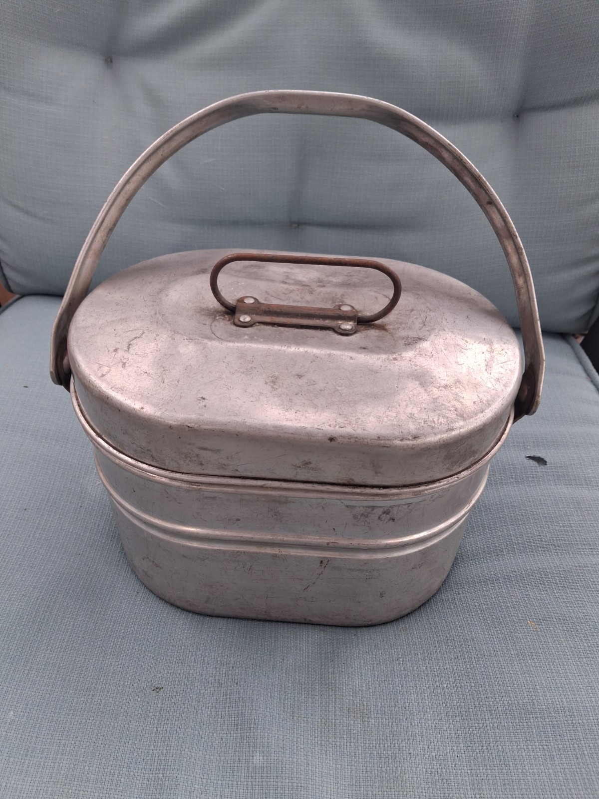 Vintage WWII TAC U Co Field Mess Aluminum 3 piece cooking ware