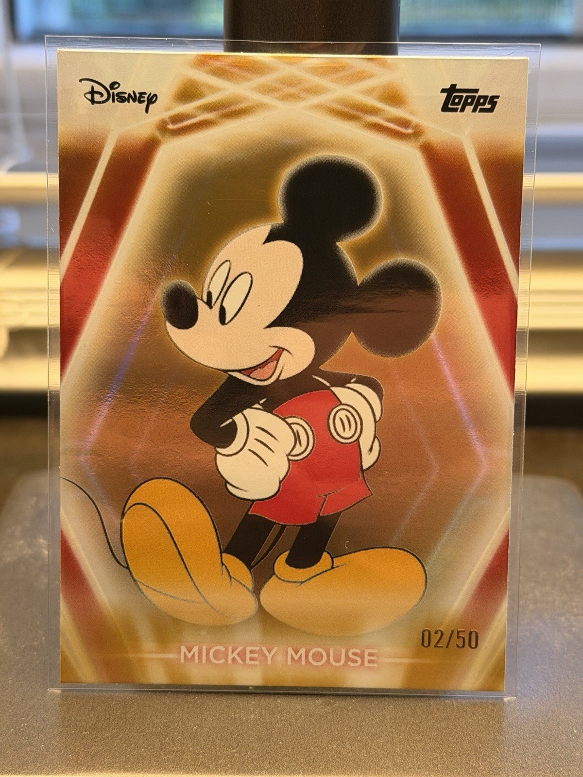 2026 Topps Disney Neon Mickey Mouse #200 /50 Gold Refractor