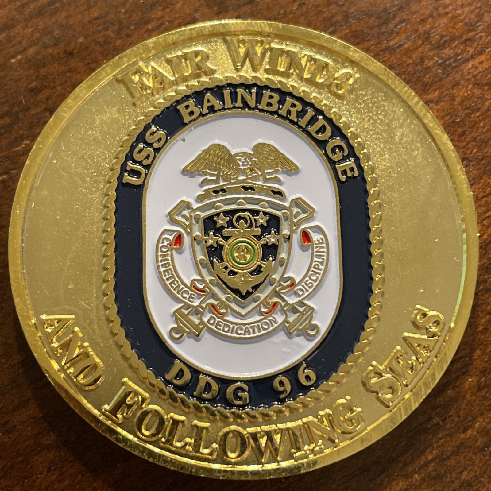 USS BAINBRIDGE US Navy Ship Challenge Coin  DDG 96