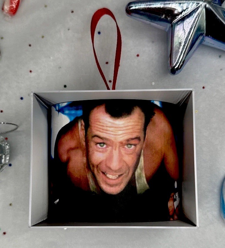 Funny Die Hard Vent Scene Christmas Ornament Gift Stocking Stuffer Bauble