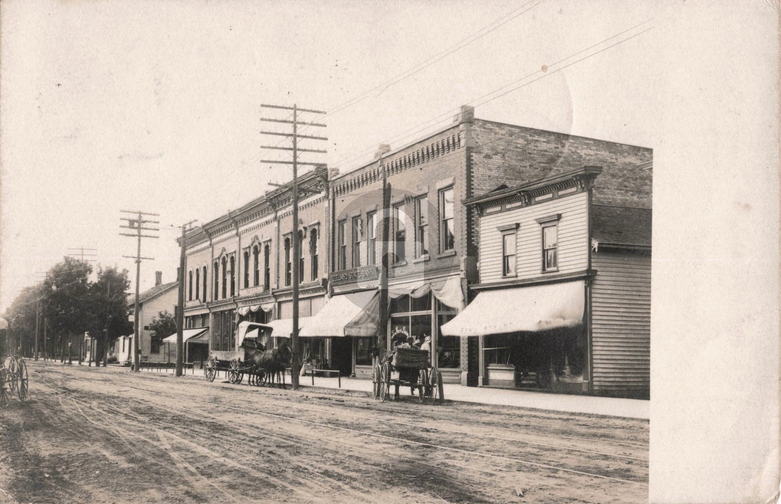 Street View Zeeland MI Michigan 1907 RPPC Photo Postcard COPY