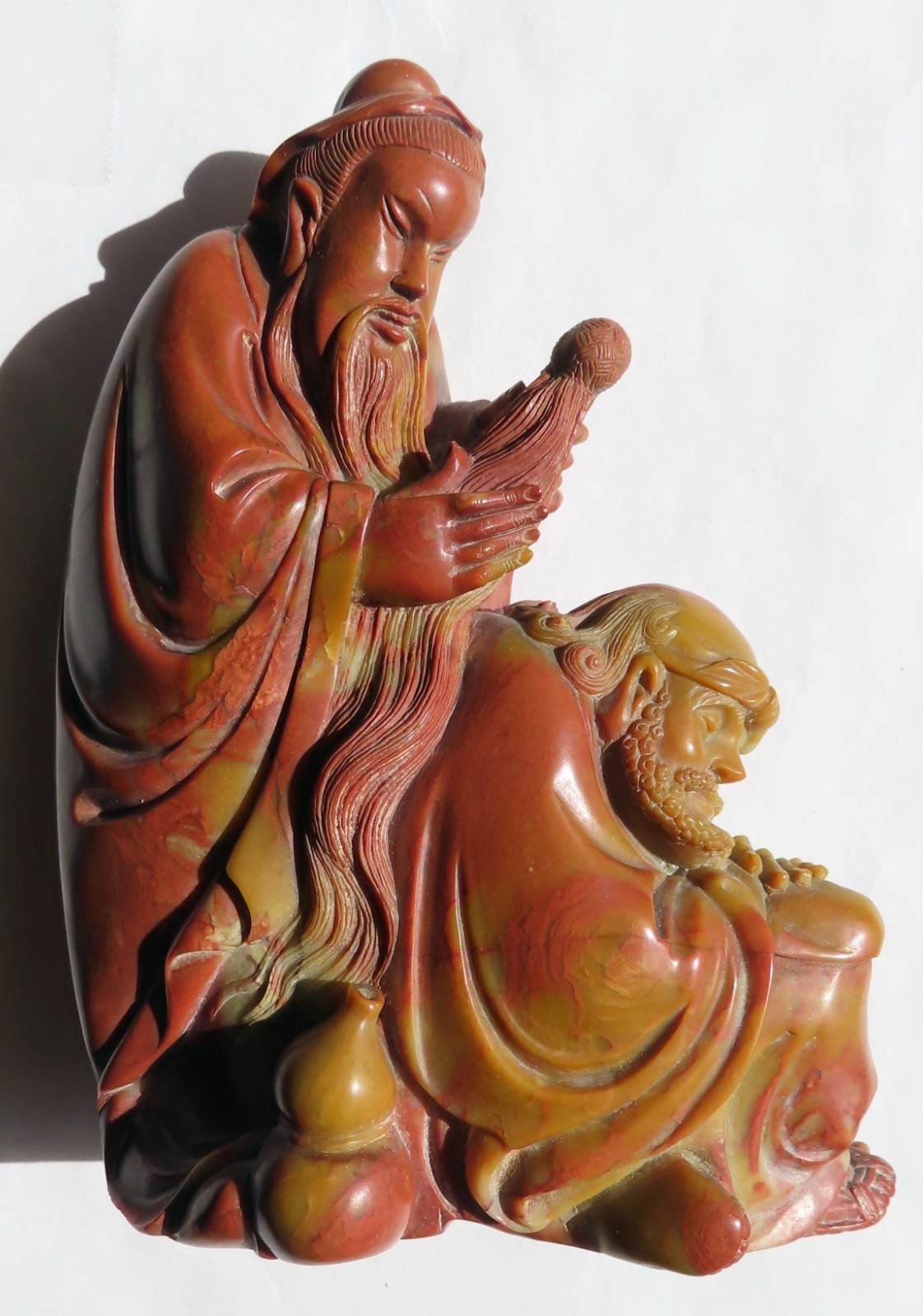 ANTIQUE CHINESE SOAPSTONE HAND CARVED FIGURINE