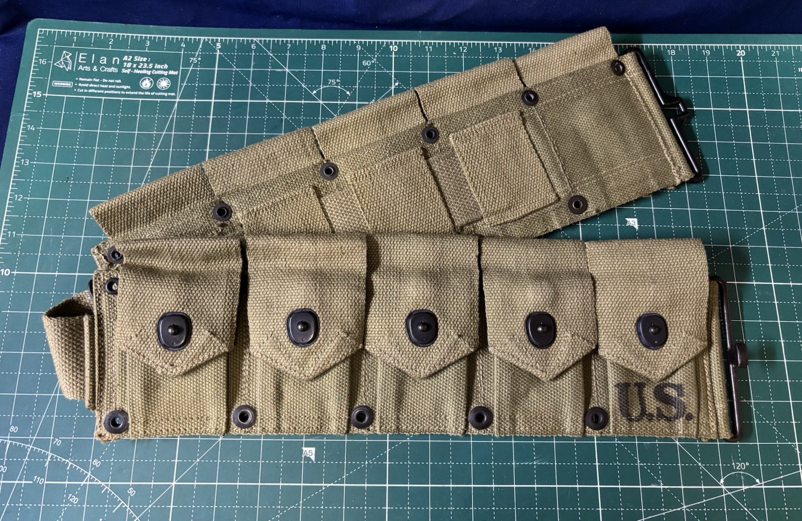 WW2 US Military Rare M1 Grand Ammunition Belt 1943 Mint Condition