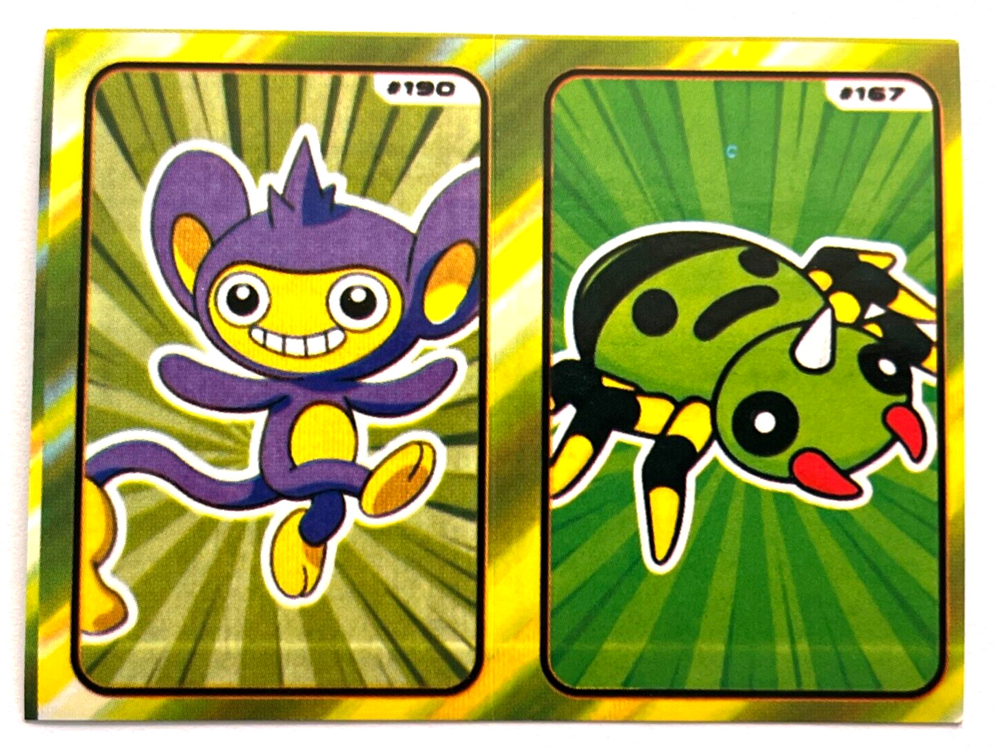 2025 POKEMON GOLD & SILVER Gigamax Sticker #030-51 AIPOM -SPINARAK Peru Edition