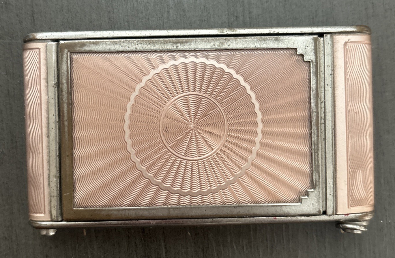 Vintage Light Pink United States Camera Style Powder Compact Women’s Makeup