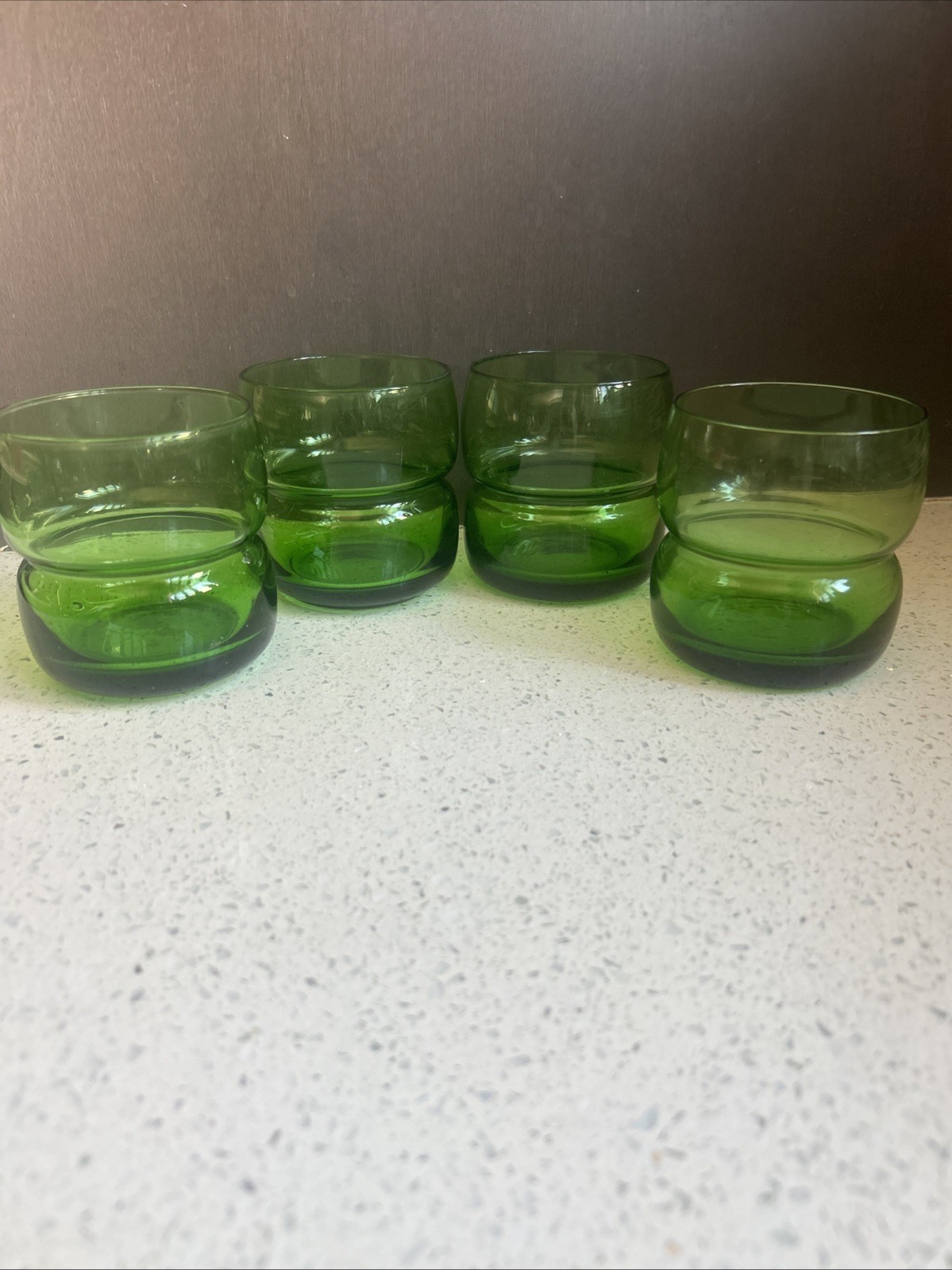 Vintage P-D Imports - COLONY - Set of 4-Green 6 Oz Rocks/Higjball Glasses Italy