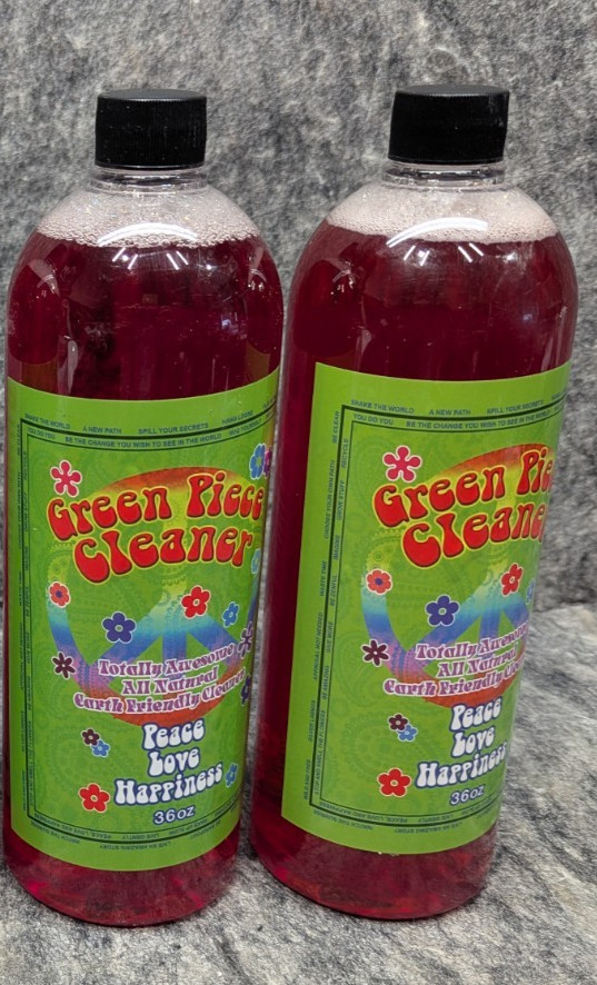 🔥Lot of 2🔥 Green Piece Glass Cleaner - All Natural Earth 36 Fl Oz