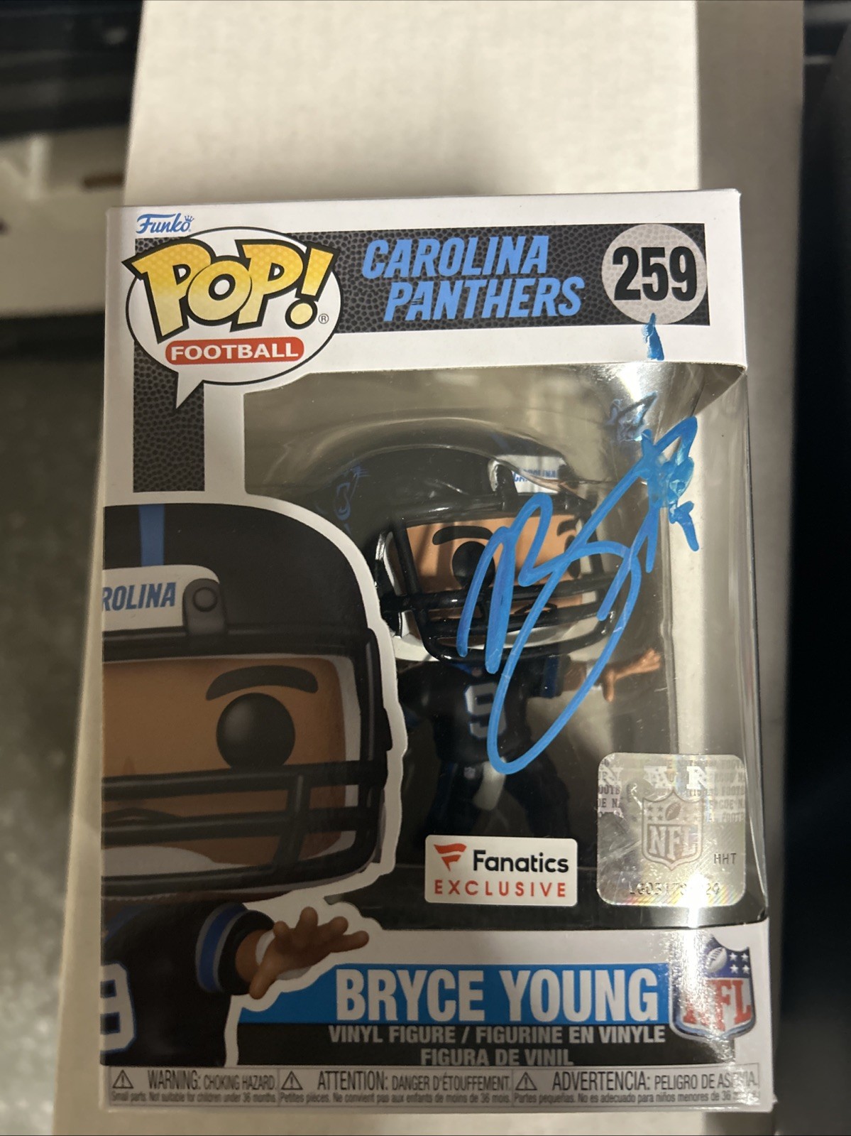 BRYCE YOUNG AUTOGRAPHED FUNKO POP Panthers