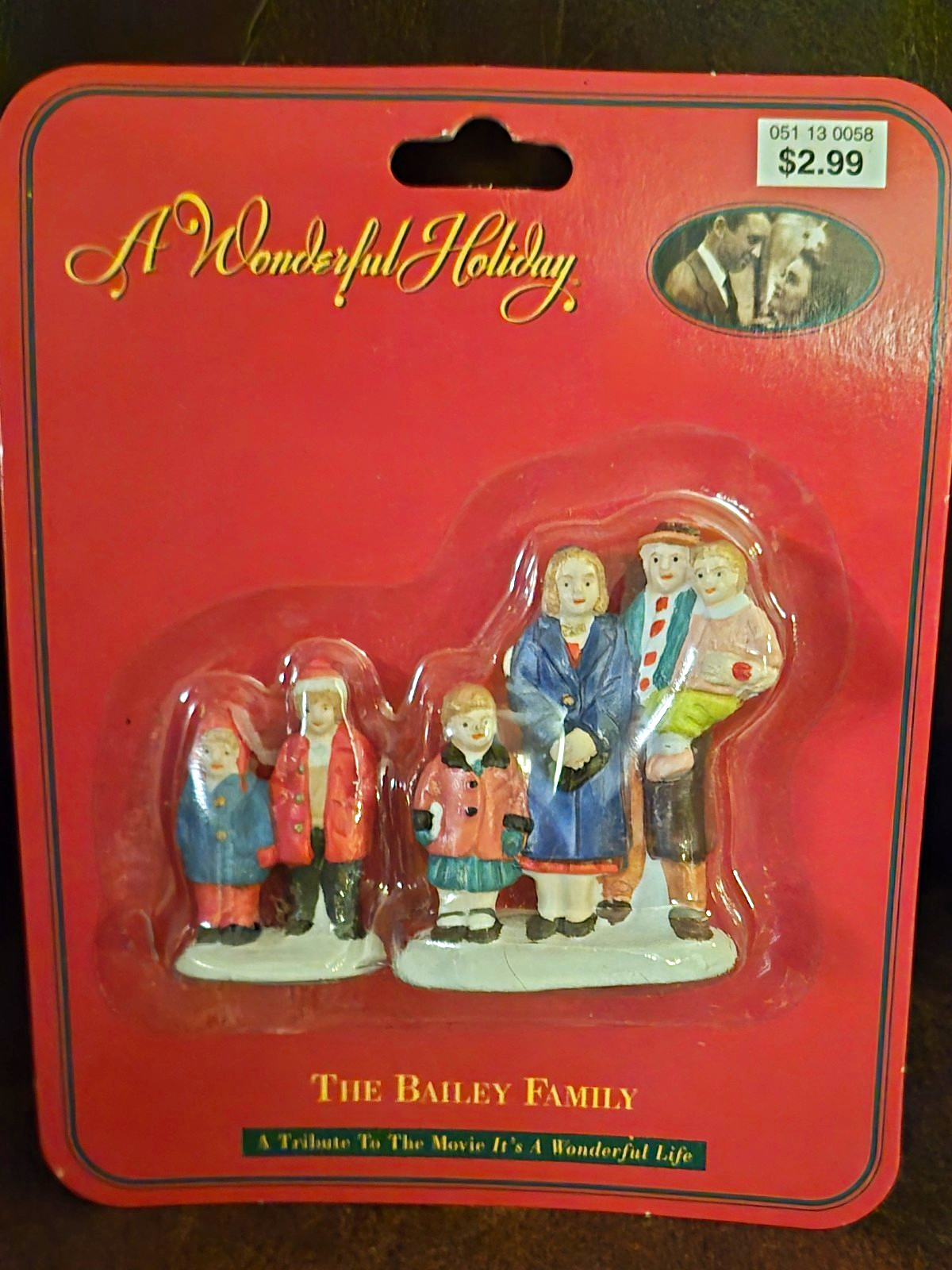 It's A Wonderful Life Figurine - The Bailey Family  New In Package Vintage 1998 