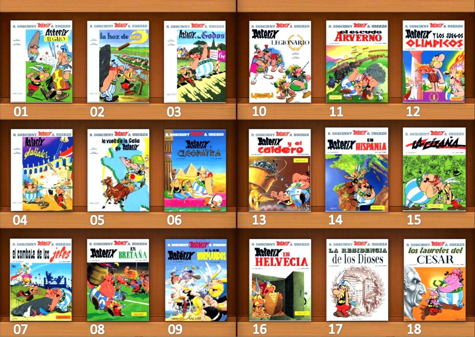 Asterix y Obelix Colección A Todo Color COMICS -36 Revistas + 2 Peliculas