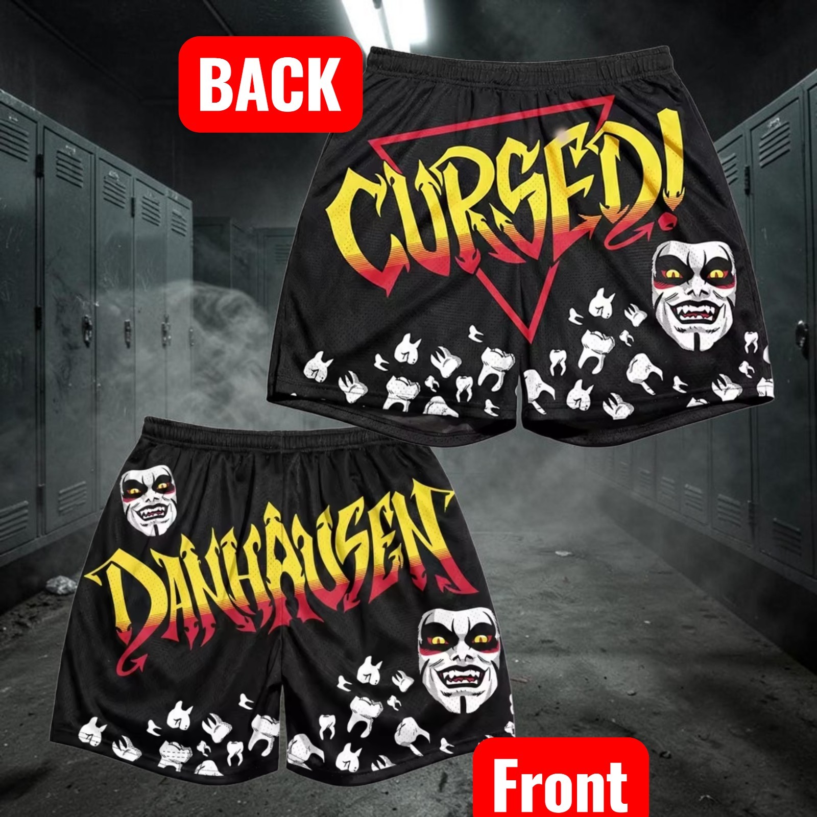 Danhausen You Are Cursed Evil Nice SHORTS INDEPENDENT WRESTLING INDY RC NOT WWE