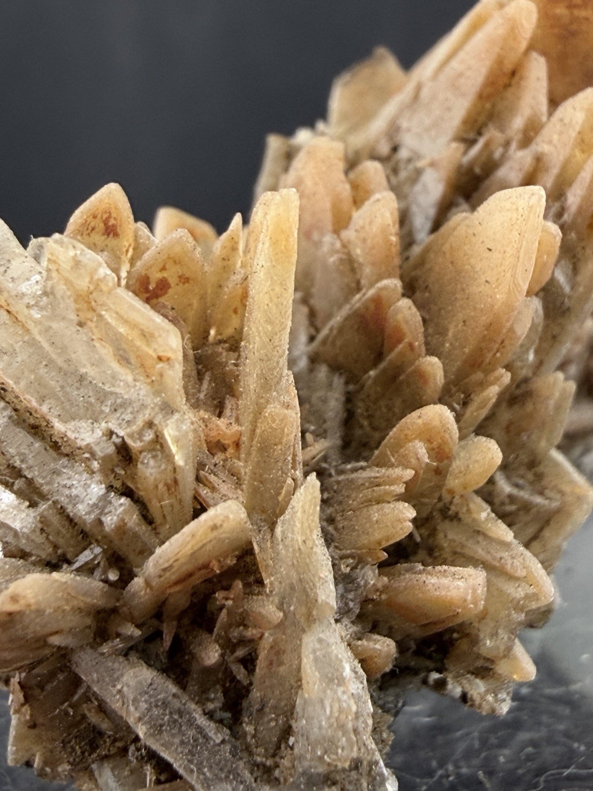 Natural Rare Blue and Orange Barite Prismatic Crystal Shards    30.8  g.