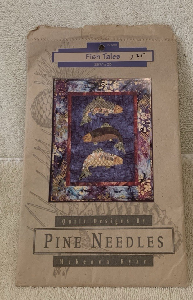 Pine Needles FISH TALES Wall Quilt Craft Pattern By McKenna Ryan 26x33 - EUC
