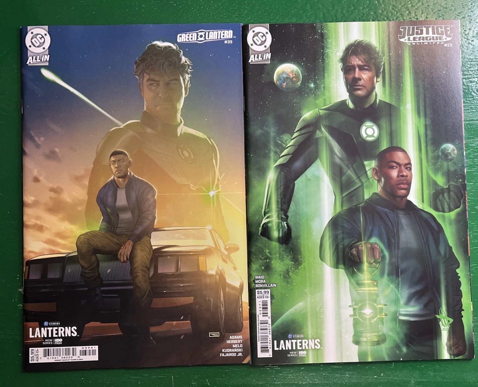 Green Lantern #39 Clarke & Justice League Unlimited #23 Lanterns Variants NM
