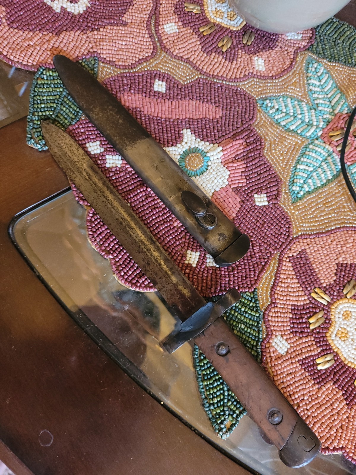 Vintage WWII Italian Italy M38 Carcano bayonet with steel scabbard L. Franchi