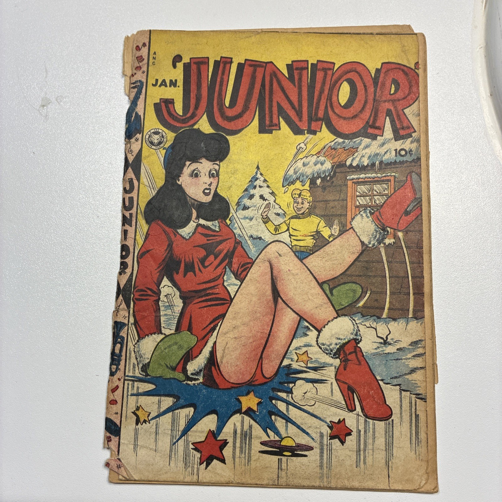 JUNIOR  11  - CLASSIC HEADLIGHTS COVER - AL FELDSTEIN - VERY RARE ANY GRADE