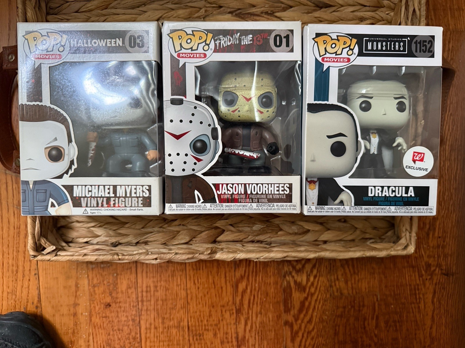 Horror Funko Pop Vinyl set 3: Jason#01 Dracula #1152 Michael Myers #03