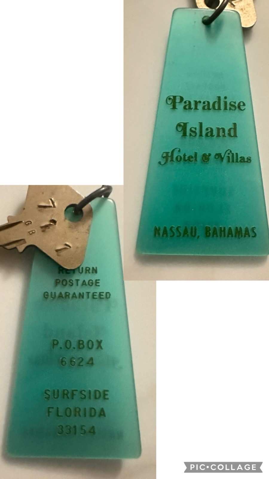 Paradise Island Hotel & Villas Nassau, Bahamas Caribbean Hotel Room Key #711 Fob