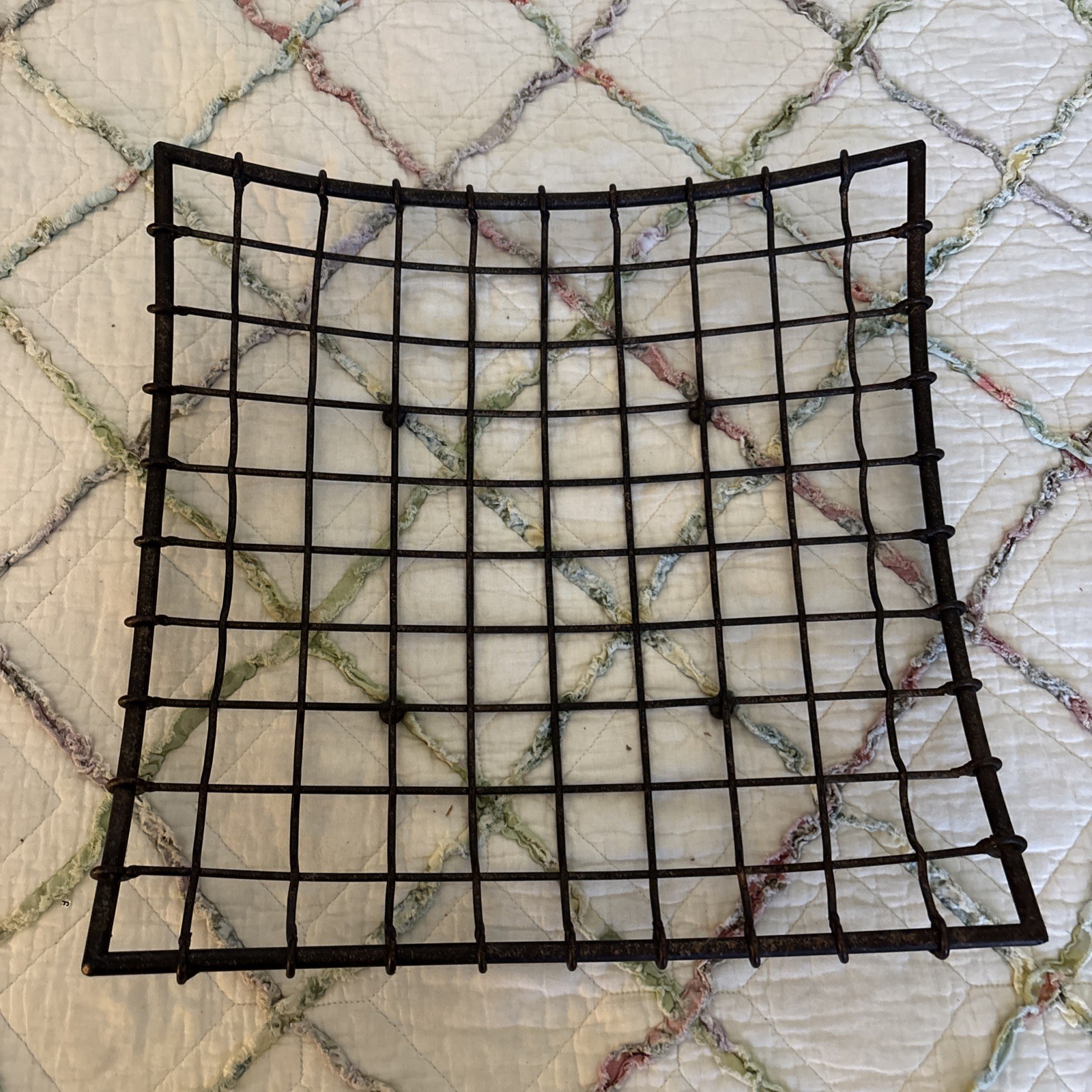 Black Bronze Metal Grid Decorative Tray