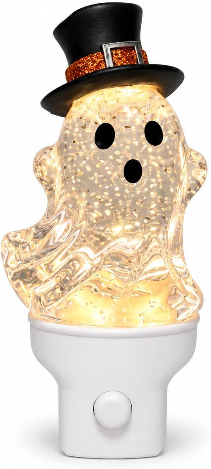 Halloween Ghost Water Spinner Plug-In Night Light with Swirling Glitter