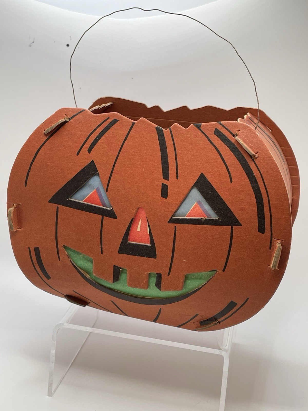 All ORIGINAL Vintage Halloween Cardboard Jack-O-Lantern Pumpkin Paper Inserts
