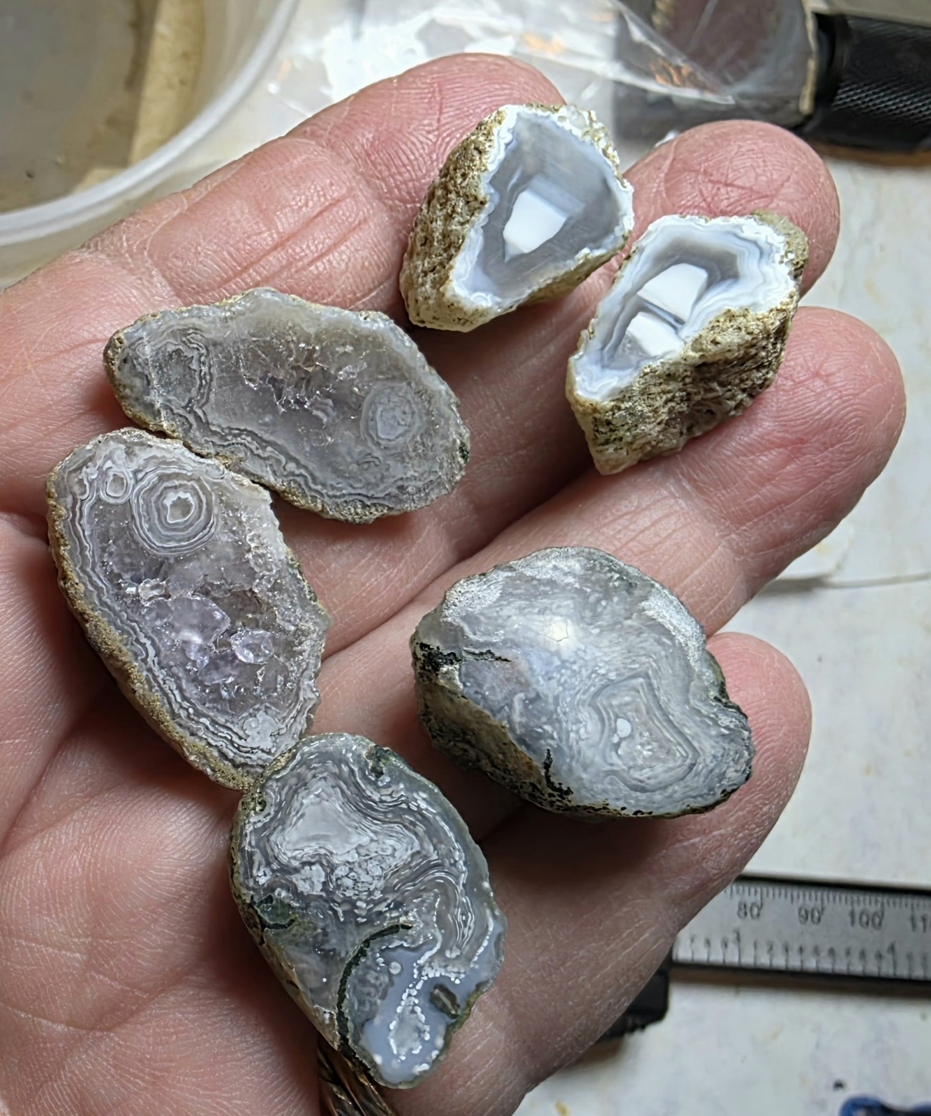 3 Pairs Rare Tabasco Geodes  See Video