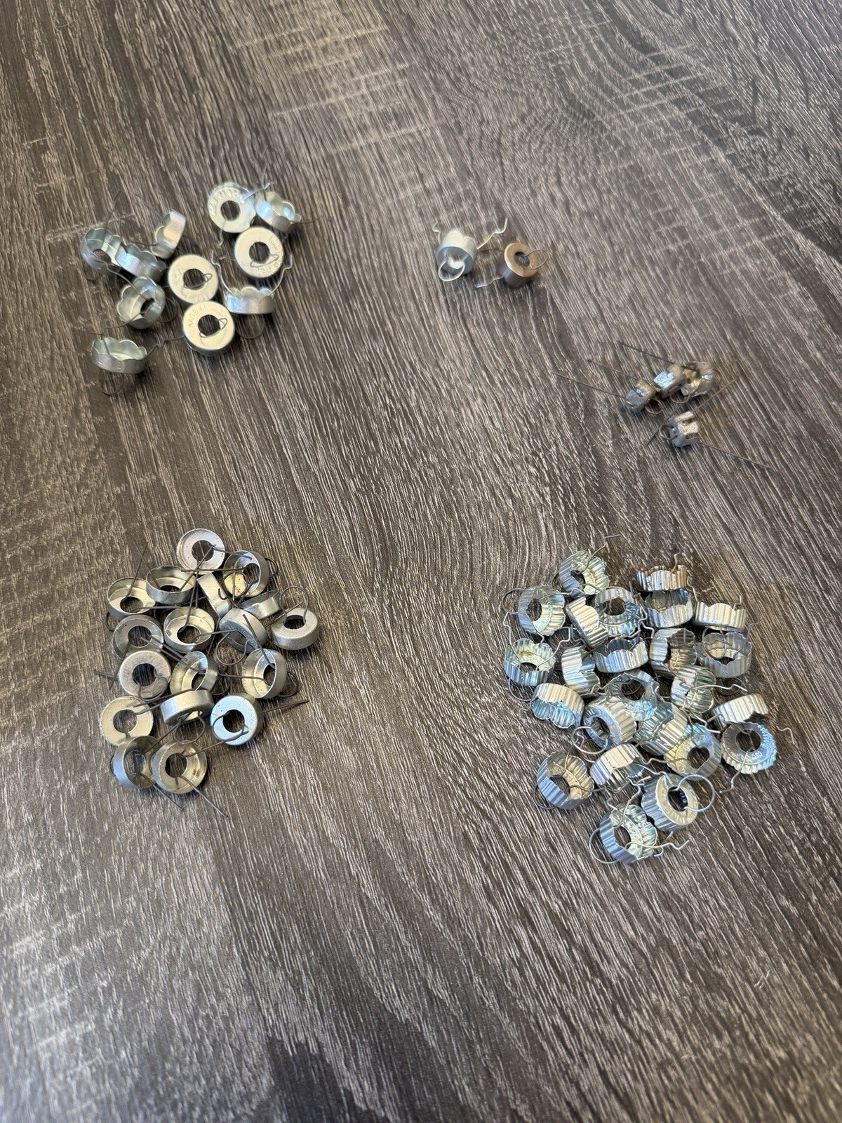 59 Vintage Metal Christmas Ornament Caps Hangers Shiny Brite USA Made 4 Poland