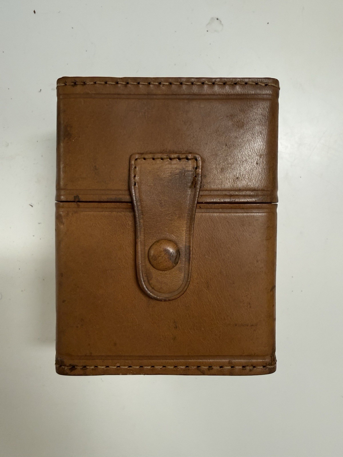 Vintage Aramis Tuscany Leather Duo Empty Leather Case Box Florentine Italy