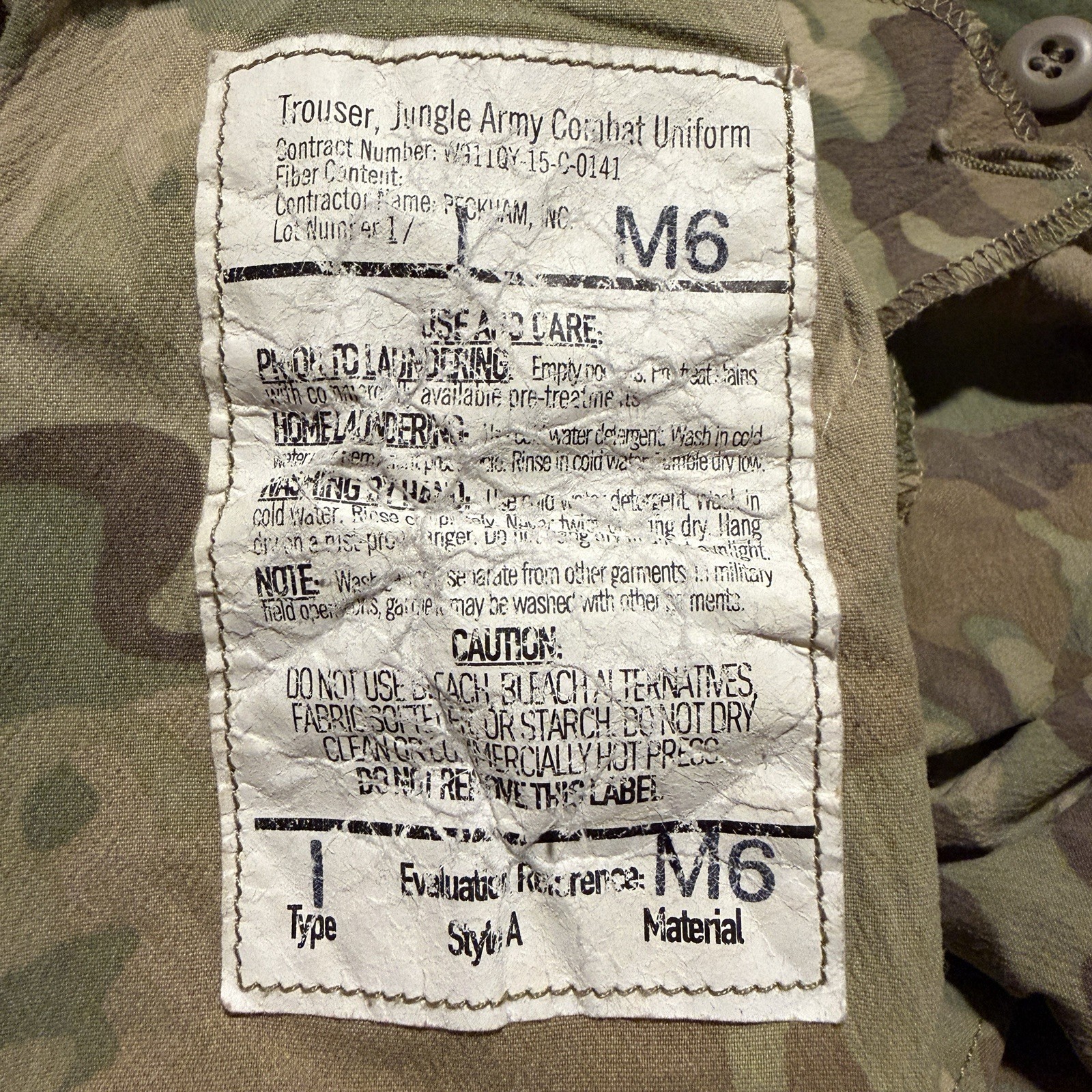 Rare TEST Garment Army Jungle Combat Uniform Prototype Experimental Pants OCP