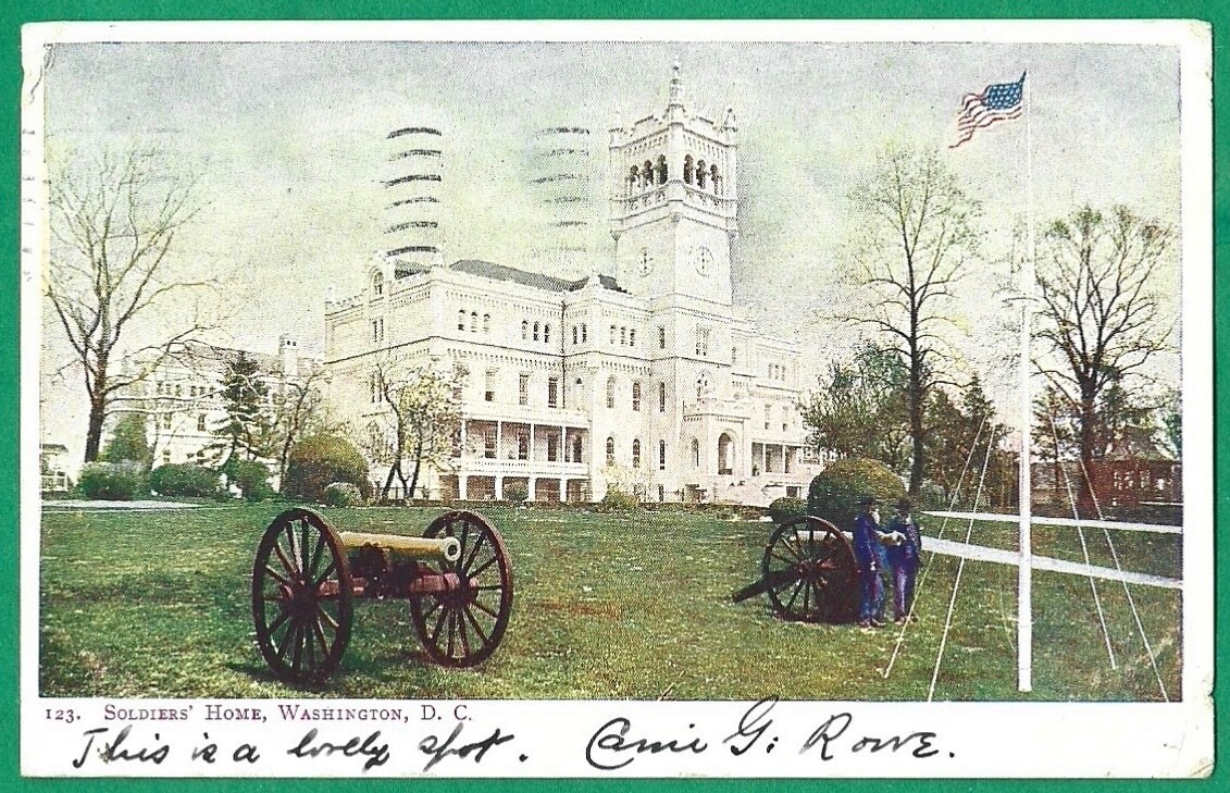 SOLDIERS\' HOME THE SCOTT BUILDING WASHINGTON D.C. 1907 Antique Postcard