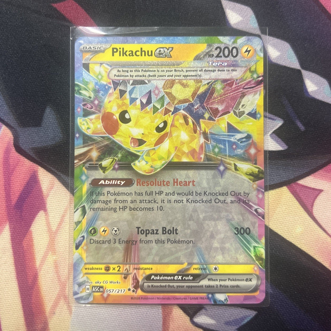 Pikachu ex - Ascended Heroes 057/217 - Double Rare - Pokémon TCG - NM