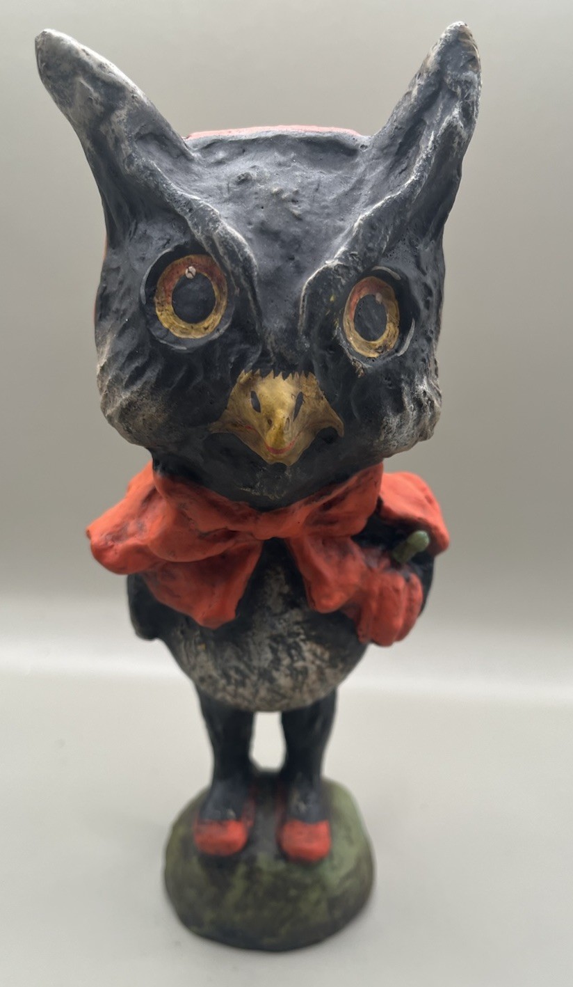 Retired Bethany Lowe Halloween Owl Figurine By Debra Schoch Hop Hop Jingle Boo