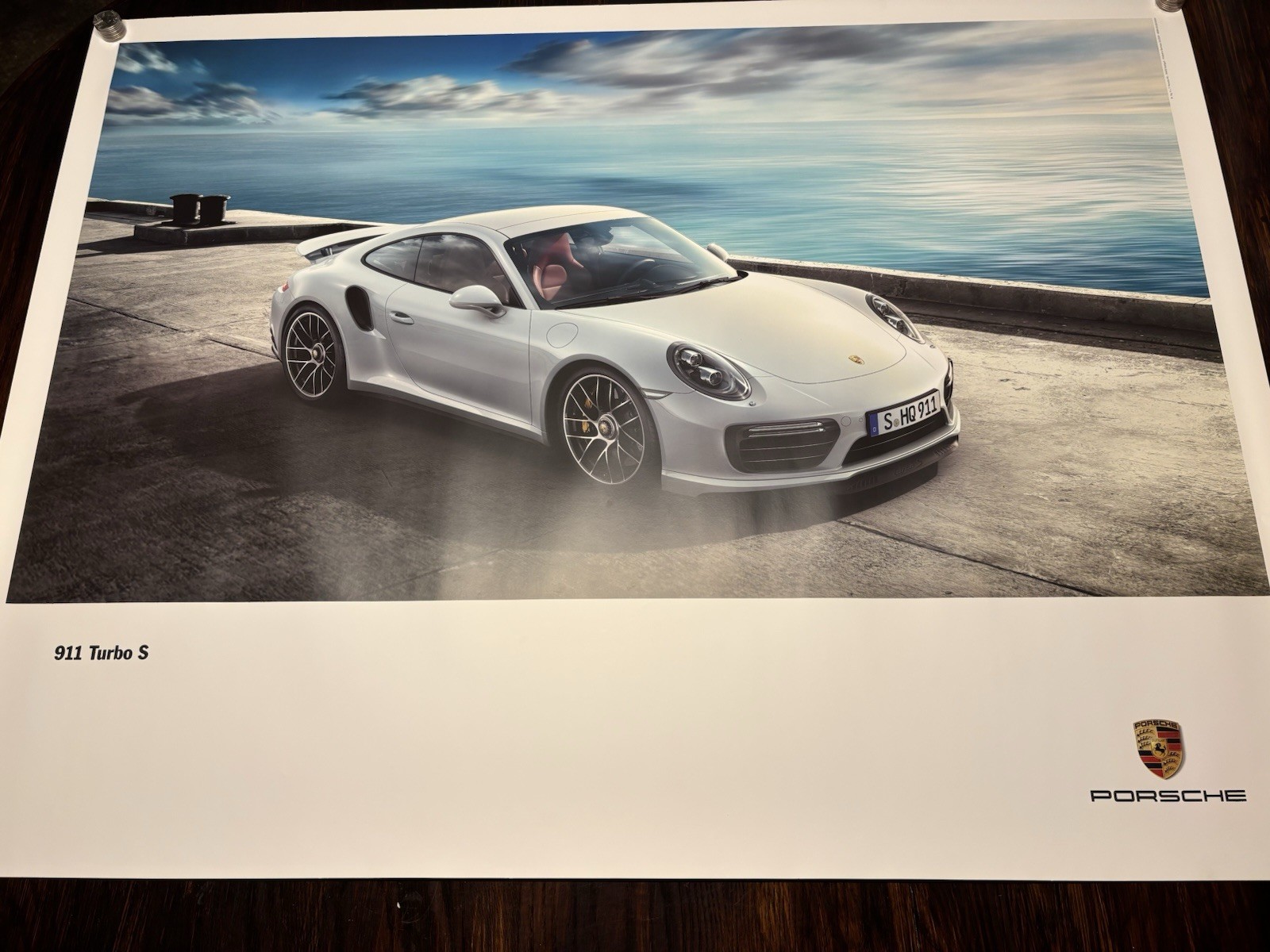 PORSCHE 911 Turbo S OFFICIAL ORIGINAL Showroom POSTER 2015 USA.