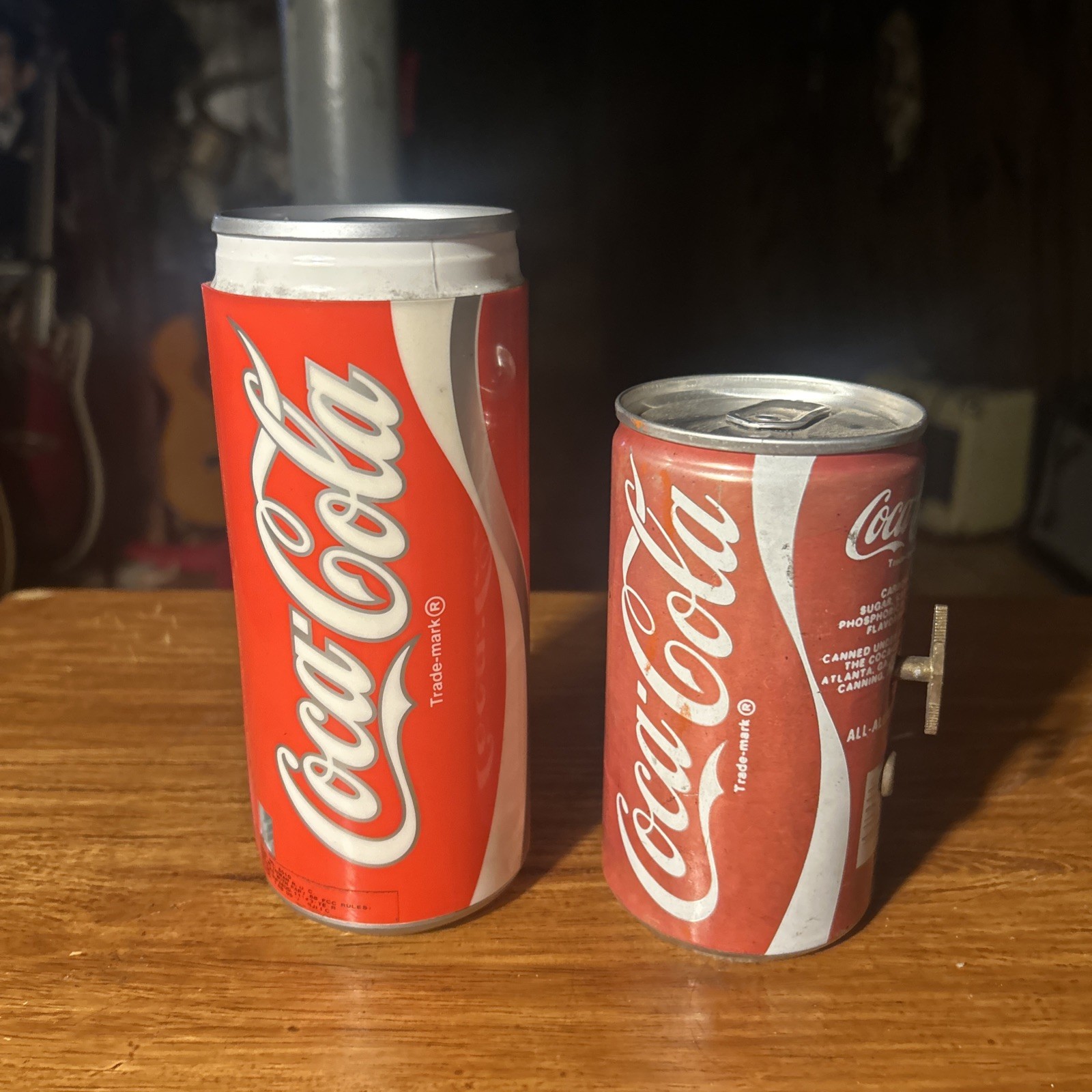 Vintage Coca Cola Co. Can Phone And Music Box Can See Photos Work