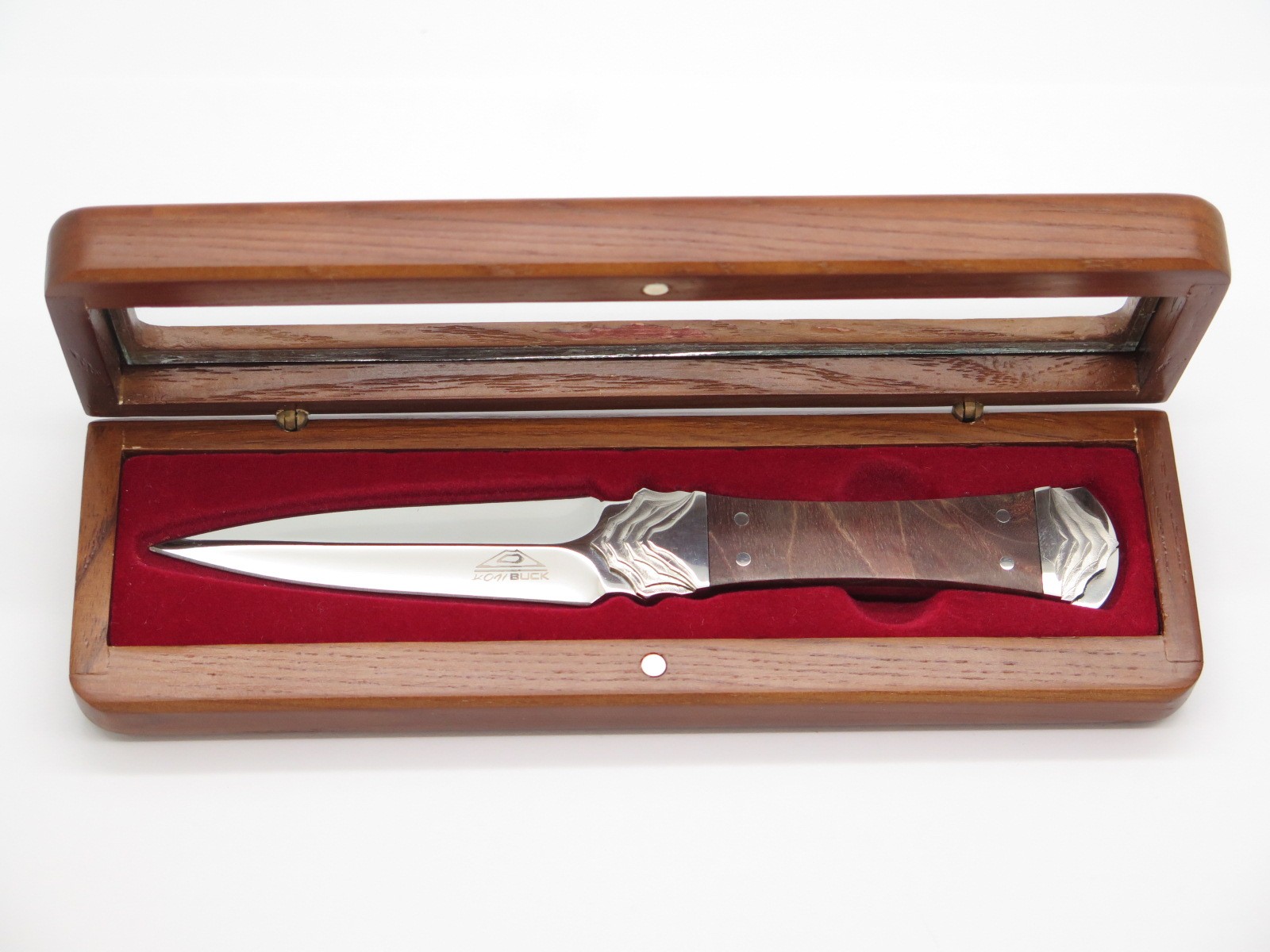 Custom Buck 205 Koji Hara Limited ATS-34 Burlwood Dagger Knife Custom Buck 205 Koji Hara Limited ATS-34 Burlwood Dagger Knife