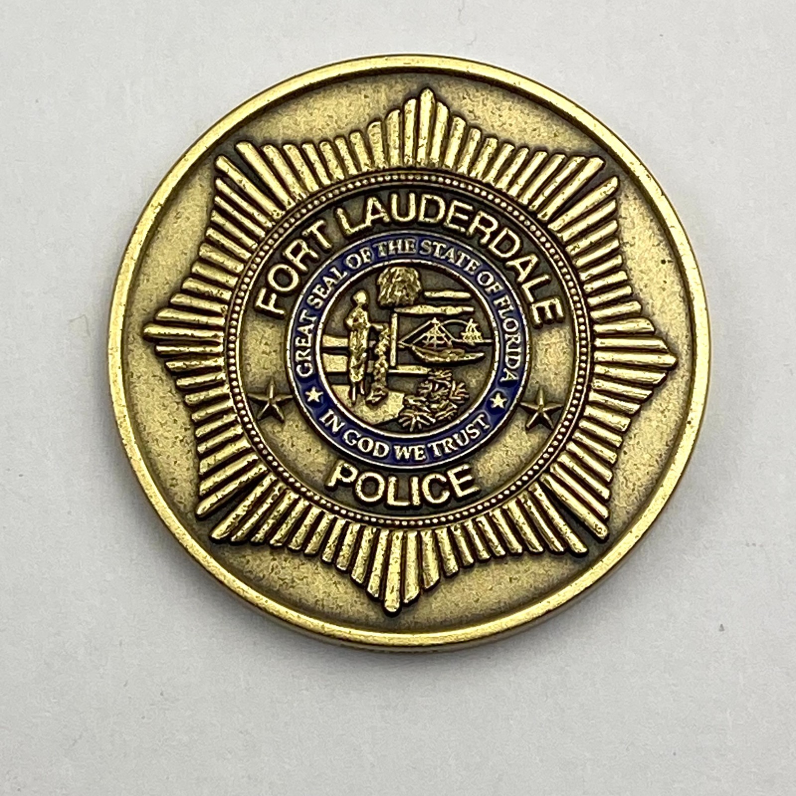 Rare 2011 Fort Lauderdale Police Dept FLA 100-year anniversary challenge coin