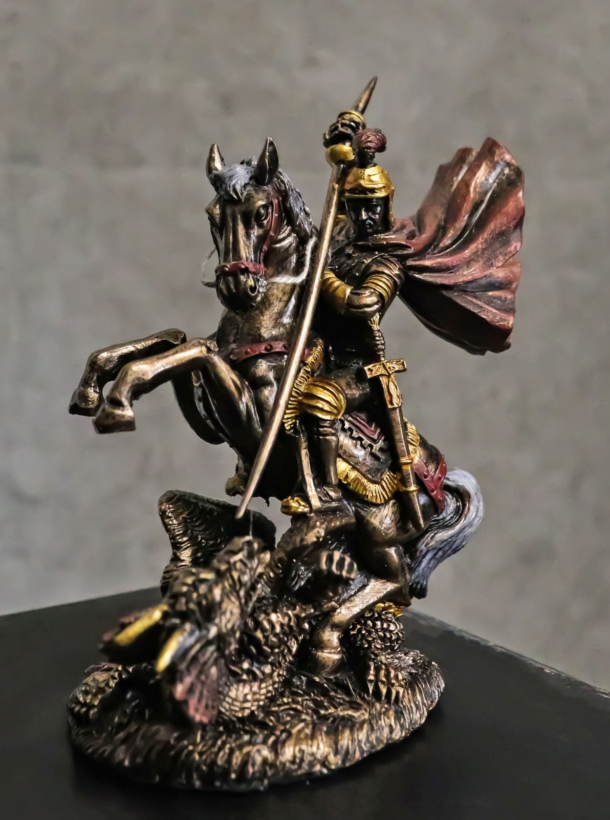 Ebros Saint George The Dragon Slayer Statue 4.75